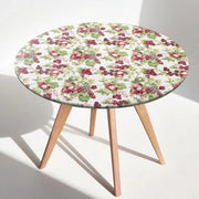 Tappeto per tavolo da esterno di circa 110 cm - Tappeto per tavolo resistente al tempo - Protezione per tavolo - Tappeto per tavolo in plastica - Materiale PVC duraturo - Copertura per tavolo