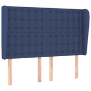 Testiera | Testata ad Orecchio Blu 147 x 23 x 118/128 cm in Tessuto