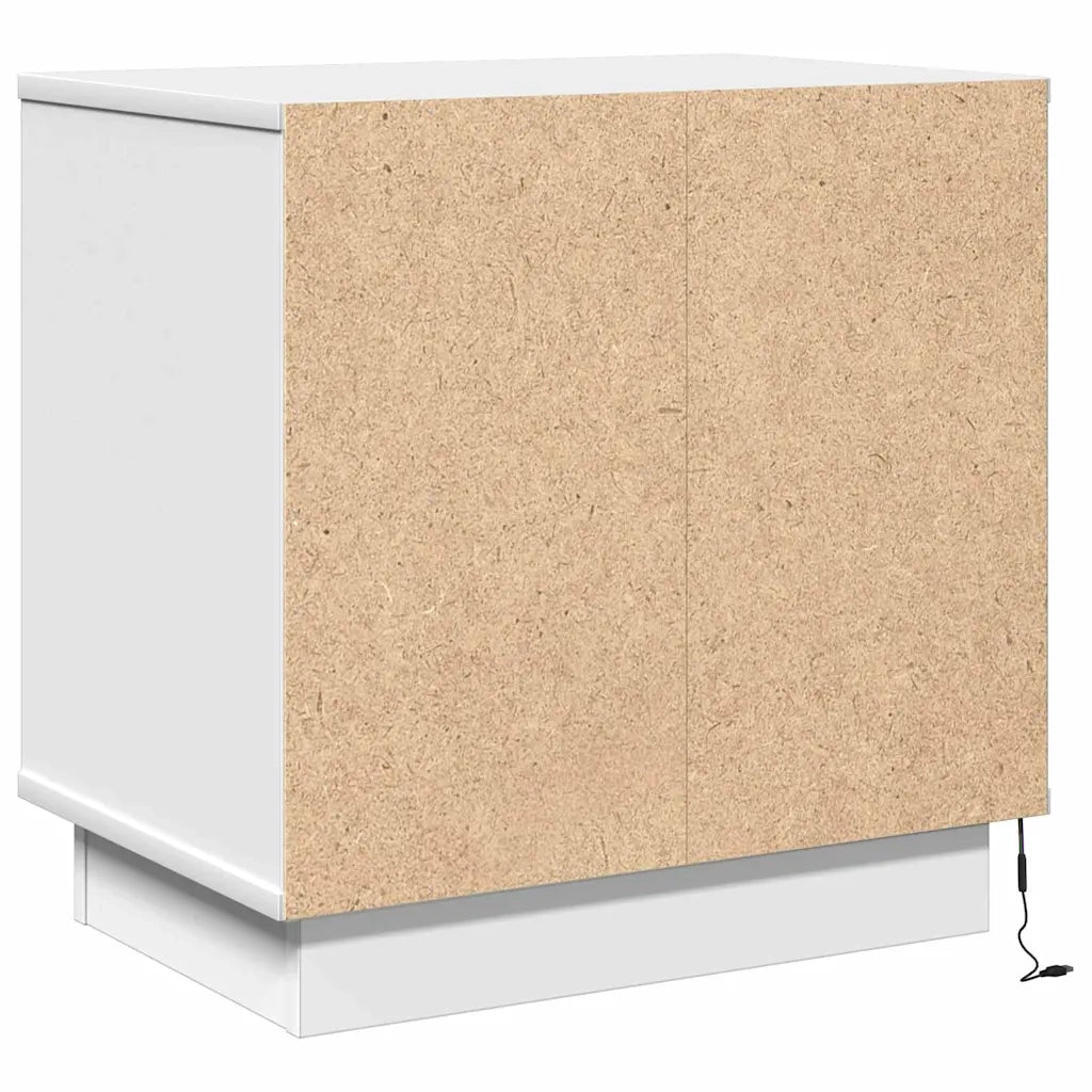 Set di 2 Comodini | Armadio da Notte | Mobiletto da notte con cassetto Bianco 50 x 34,5 x 50 cm.