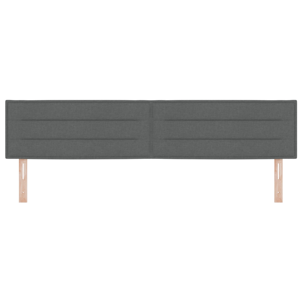 Testiera Design Lines Grigio Scuro 200 cm Tessuto