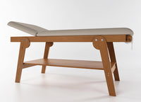 Lettino da Massaggio Visita Fisioterapia Fisso 2 Sezioni 190x70x75 cm 250Kg Beige