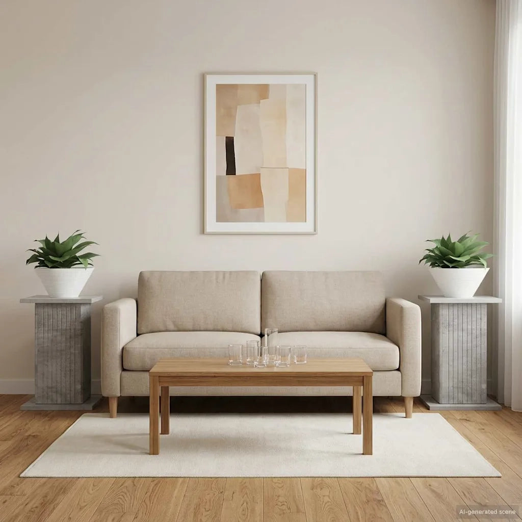 Supporto per piante 2 pcs Grigio Cemento 30,5 x 30 x 43 cm