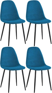 Set di 4 sedie per sala da pranzo in tessuto Napier 1