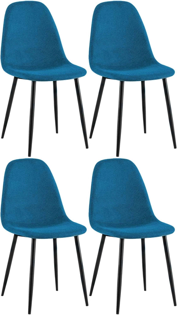 Set di 4 sedie per sala da pranzo in tessuto Napier 1