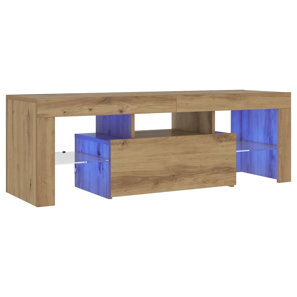 Mobile Porta TV con LED Artigianale 200x25x44 cm Multistrato