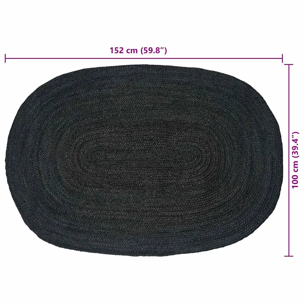 Tappeti per area Grigio Scuro 100 x 152 cm Juta 42010642