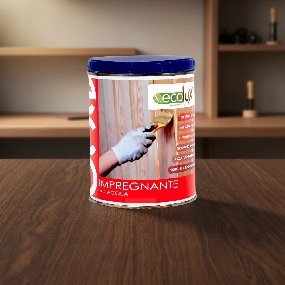 Ecolux impregnante fondo protettivo acrilico pigmentato noce bruno per legno *** formato 0,750 lt, confezione 1