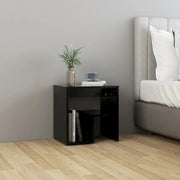 Comodino-Tavolino da notte Nero 40x30x40 cm in Legno Multistrato 164007