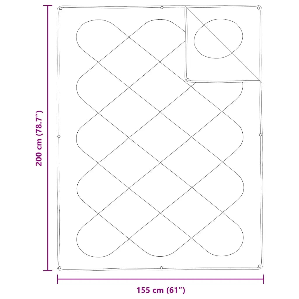 vidaXL Trapunte & Duvet Bianco 155 x 200 cm Microfibra