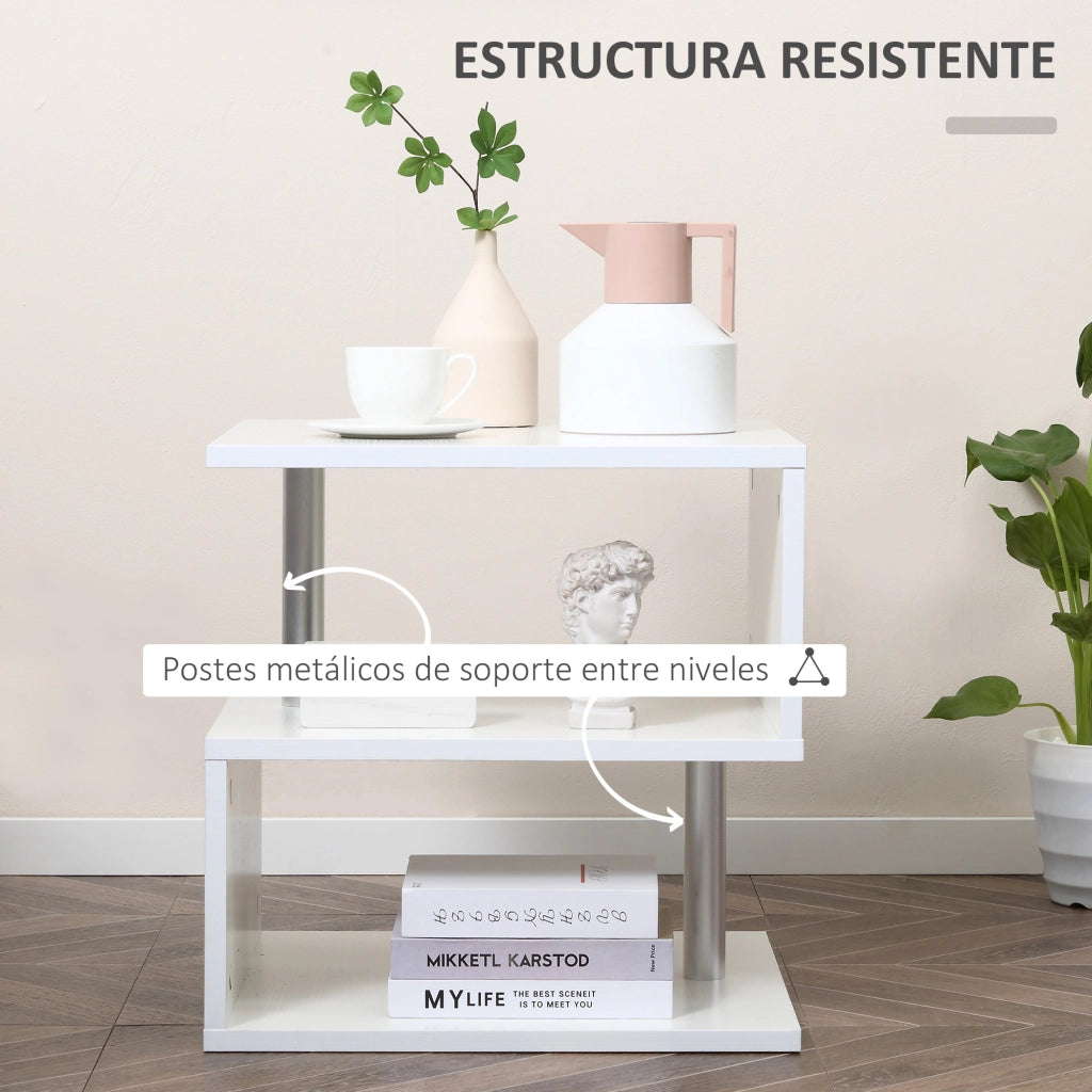 Tavolino da caff¨¨ moderno con ripiano ¨C Zephmum ¨C Bianco 50x50x50 cm