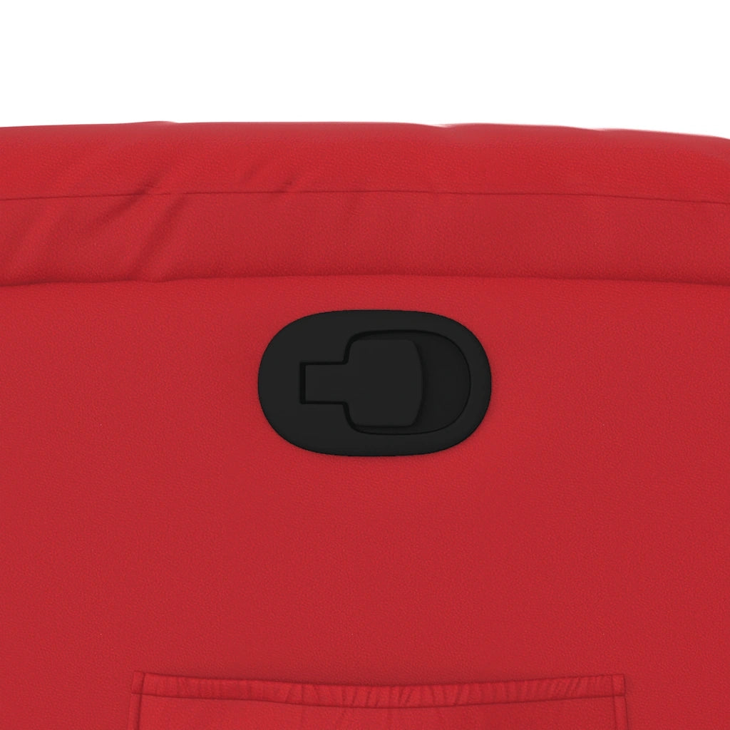 Poltrona Reclinabile Rossa in Similpelle 373565