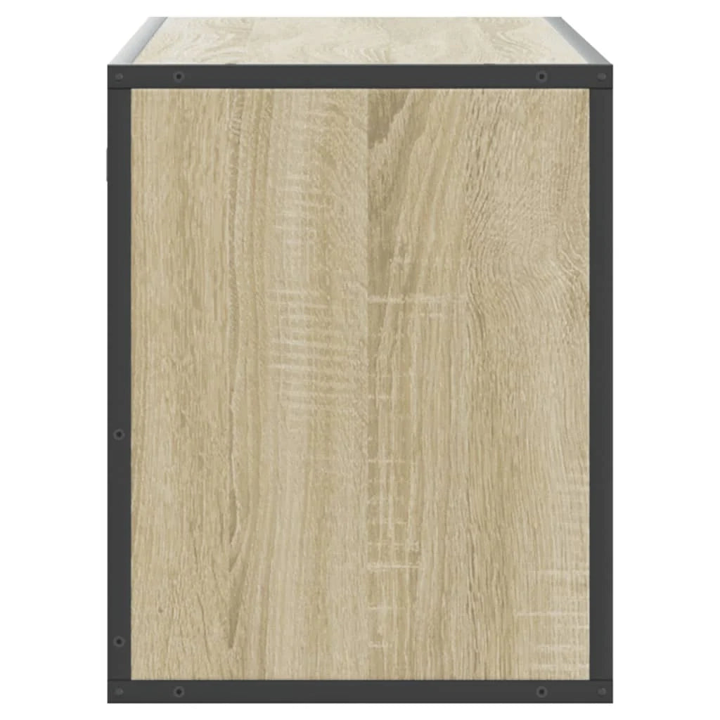 Mobile TV multimediale mensola TV credenza TV sala da pranzo soggiorno camera da letto rovere Sonoma 100 x 31 x 39,5 cm legno ingegnerizzato e metallo marrone 02_0027412