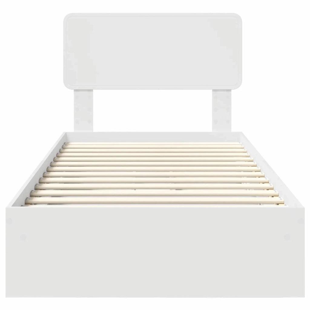 Letto con Contenitore Bianco 90 x 200 cm Legno multistrato 3412311