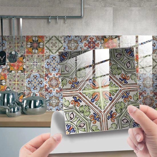 Mozaïco decorativo per pavimento - Tegole autoadesive acqua-resistenti per cucina e soggiorno