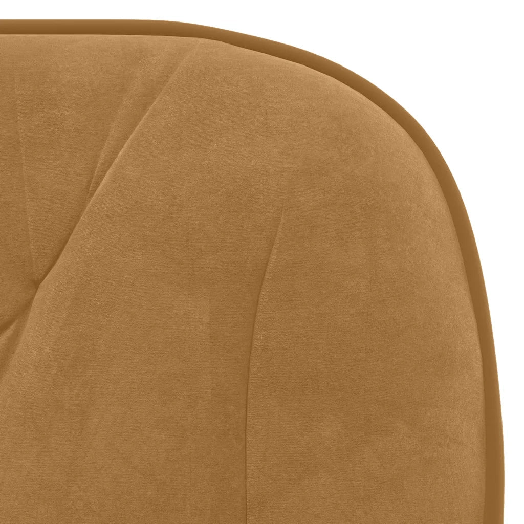 Sedia da Ufficio Girevole Marrone in Velluto 344875