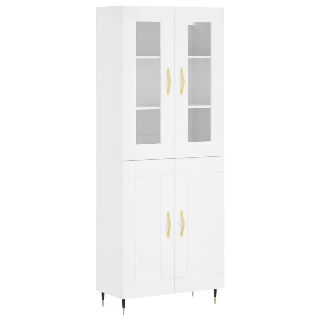 Credenza Bianca 69,5x34x180 cm in Legno Multistrato 3198321