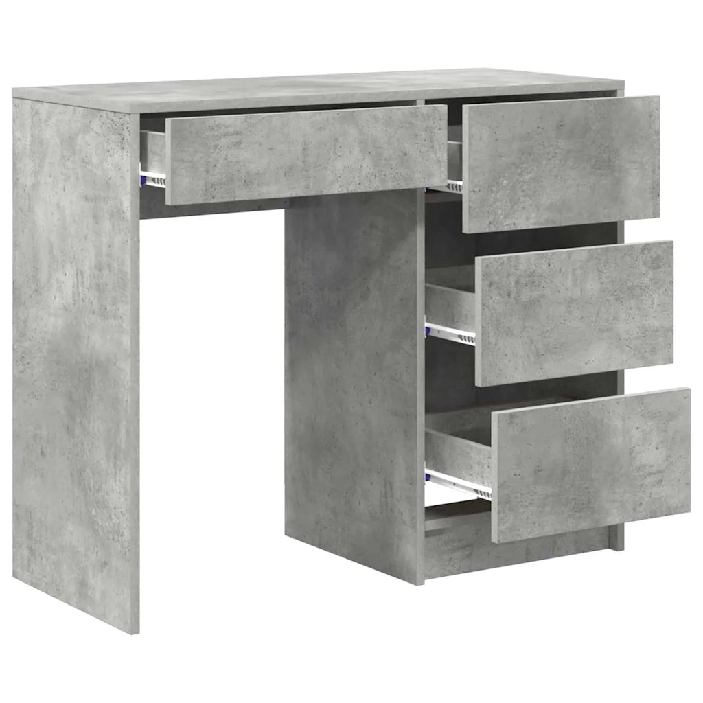 Scrivania | Tavolo da Ufficio Grigio cemento 90 x 37.5 x 75 cm Legno multistrato