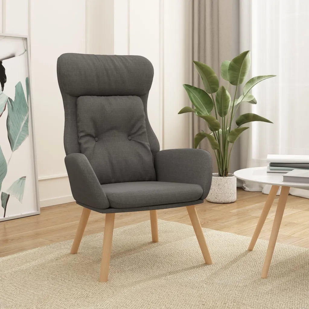 Sedia Relax Grigio Scuro in Tessuto 341291