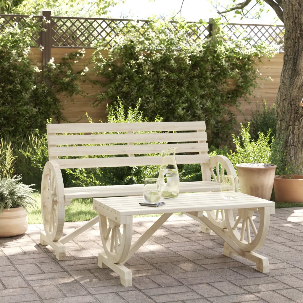 Set Salotto da Giardino 2 pz | Set di Mobili da Esterno in Legno Massello di Abete