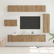 Set mobile TV 8 pcs Rovere artigianale Legno multistrato 3393134