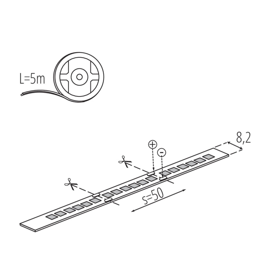 Striscia LED dimmerabile Kanlux 5m 80W 24V 4000K IP65