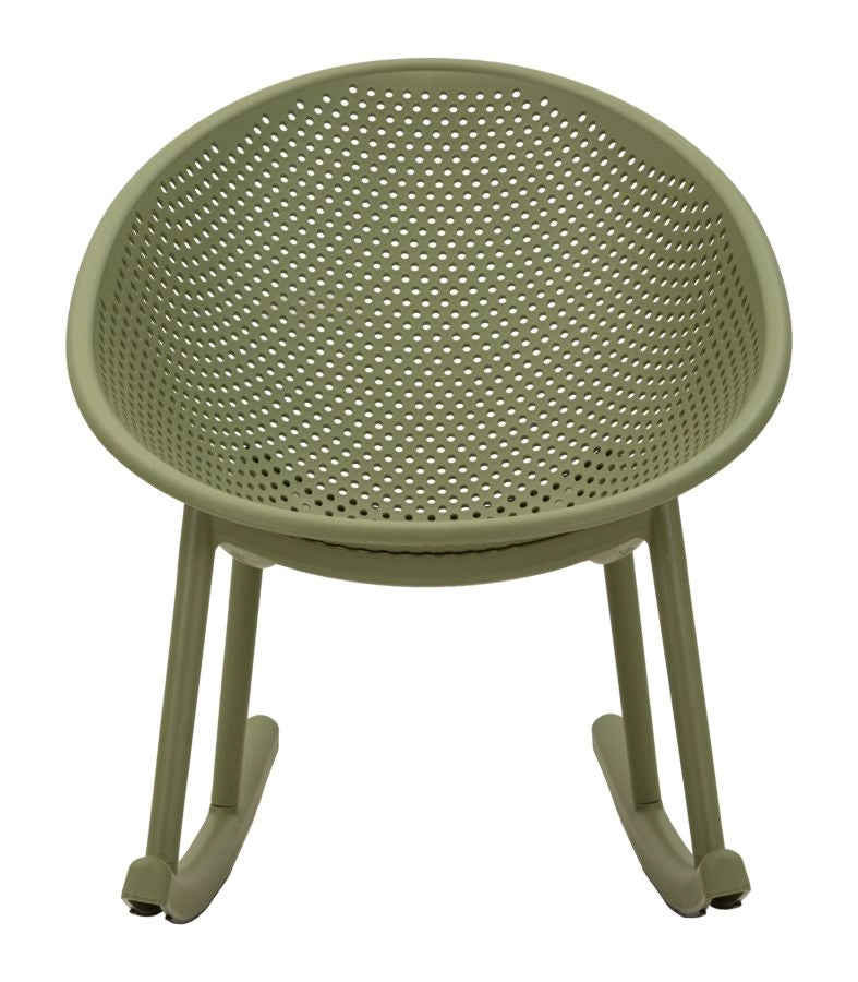 Sedia a Dondolo Ibiza Verde 66x88x80 cm in Polipropilene Verde