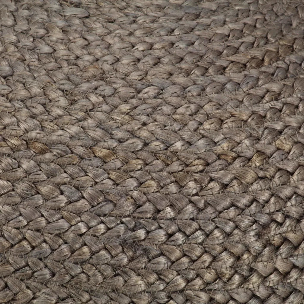 Pouf Lavorato a Mano Grigio Chiaro 45x30 cm in Juta 248081