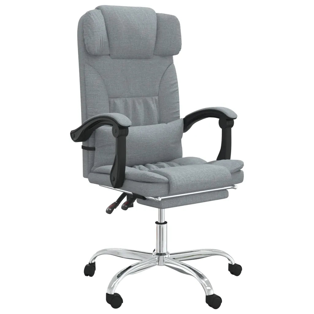 Sedia da Ufficio Massaggio Reclinabile Grigio chiaro in Tessuto cod mxl 9848