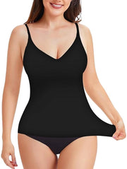 Camisetta di compressione per donna - Top di shapewear con supporto - Controllo della pancia - Camisetta slanciante - Vestito compressivo confortevole - Materiale MilkShreds - Maglietta correttiva