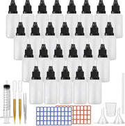 Collezione di 26 flaconi da gocce da 30ml con flacone a gocce, flacone a compressione, liquido 30ml - con siringa, pinze, cucchiaio di misura, etichette, imbuto, tubi di prova