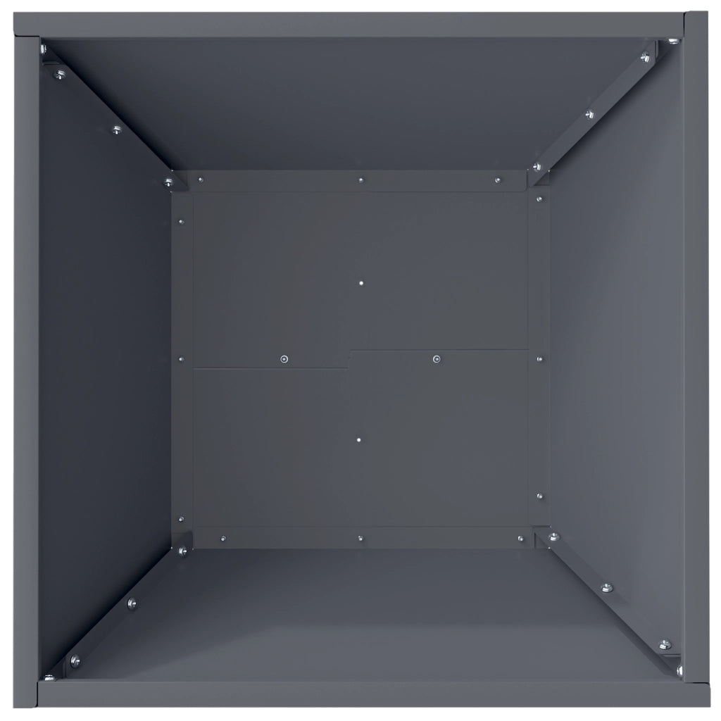 Set di fioriere in plastica Antracite Plastica 40 x 40 x 15 cm