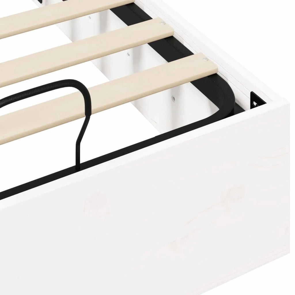 Telaio del Letto Ottomano con Ripostiglio Bianco 90 x 190 cm 3418763
