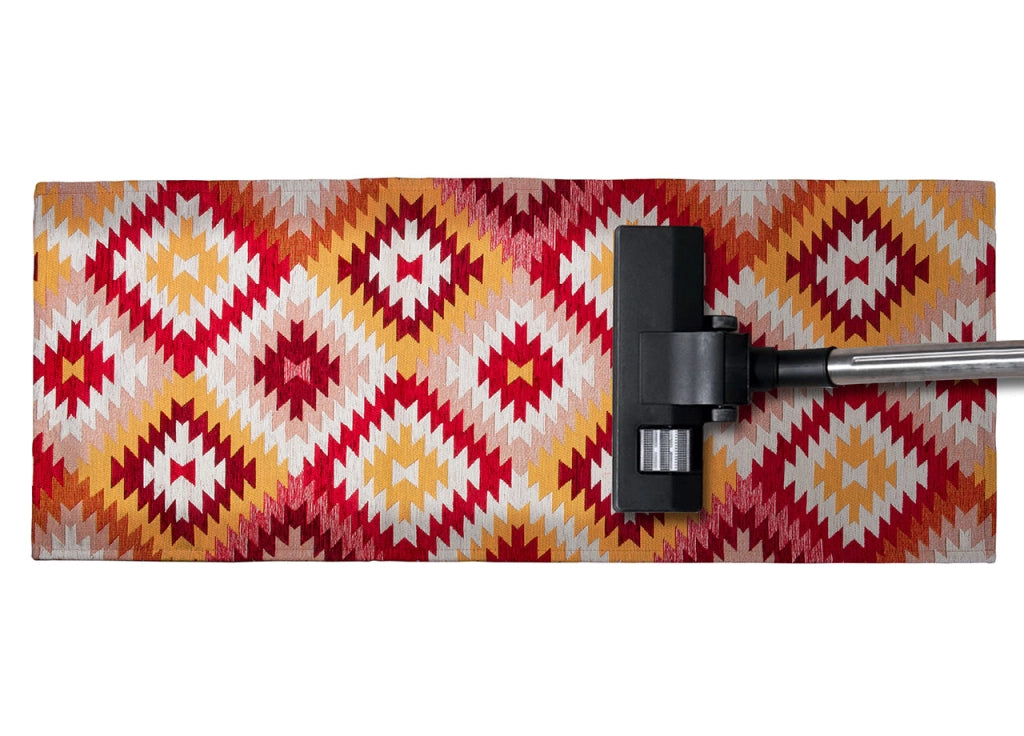 Tappeto Arredo Antiscivolo Camera Salotto Disegno Astratto Geometrico Avana By Suardi - 65x110(Set 2) - Rosso