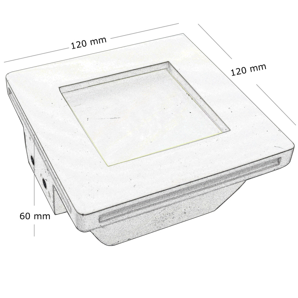 Faretto gesso lampada LED 8W GU10 incasso 12x12cm luce soffitto multicolore negozio ufficio ingresso 230V TONDO 6000K