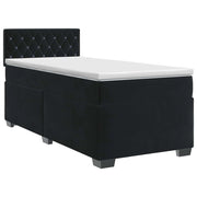Letto box spring con materasso Nero 80 x 200 cm Velluto 3450598