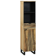 Mobiletto da Bagno 38x33.5x160 cm Legno Massello Mango