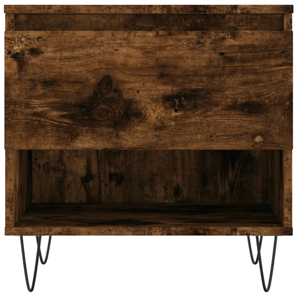 2 pz Tavolini salotto | Tavolino da caff¨¨ | Tavolino da Soggiorno Rovere Fumo 50x46x50 cm Legno Multistrato