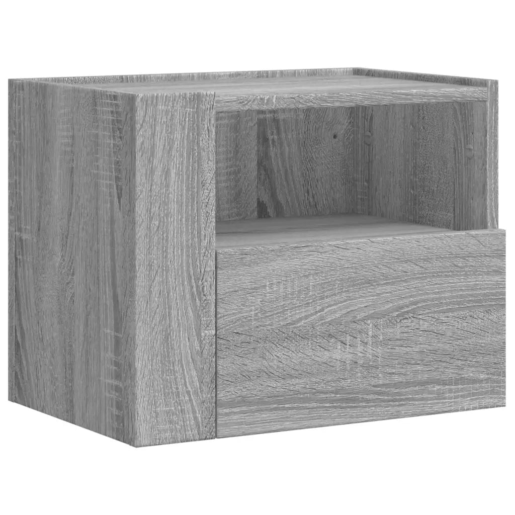 vidaXL Comodini a Muro 2 pz Grigio Sonoma 45x30x35 cm