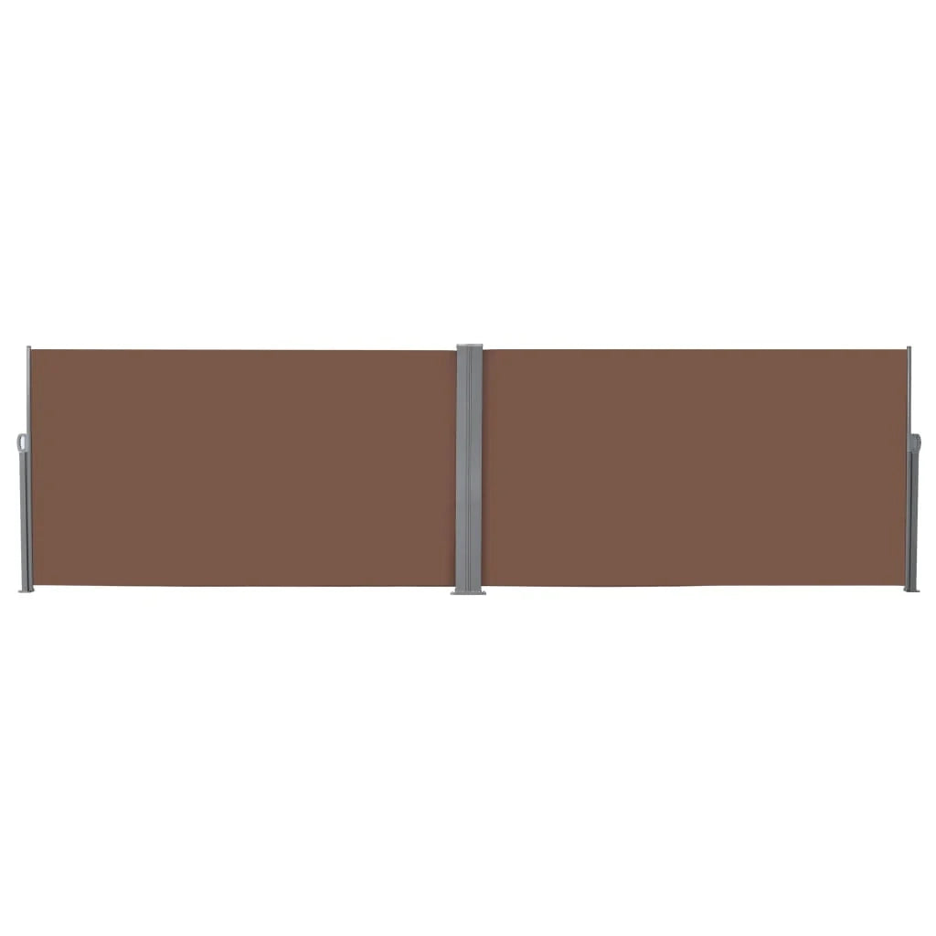 Tenda da sole laterale retrattile/schermo privacy per patio giardino terrazza balcone 160 x 600 cm marrone 02_0007098