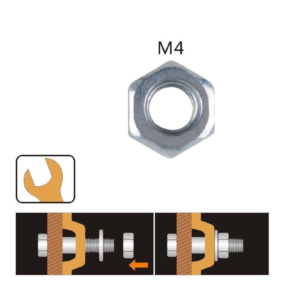 Trade Shop - Set Confezione 50gr. Dado Dadi Esagonali Bulloni Dimensione M4 Filettati 90850 -