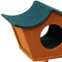 Fudajo Albero tiragraffi 114 cm con pelliccia e tronchi in legno di pero