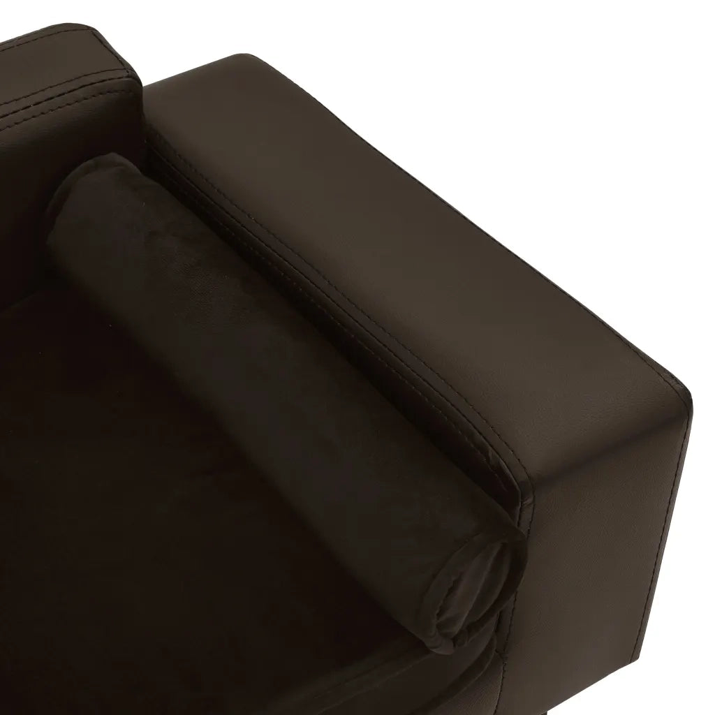 Divano per Cani Marrone 81x43x31 cm in Peluche e Similpelle CFW8658514