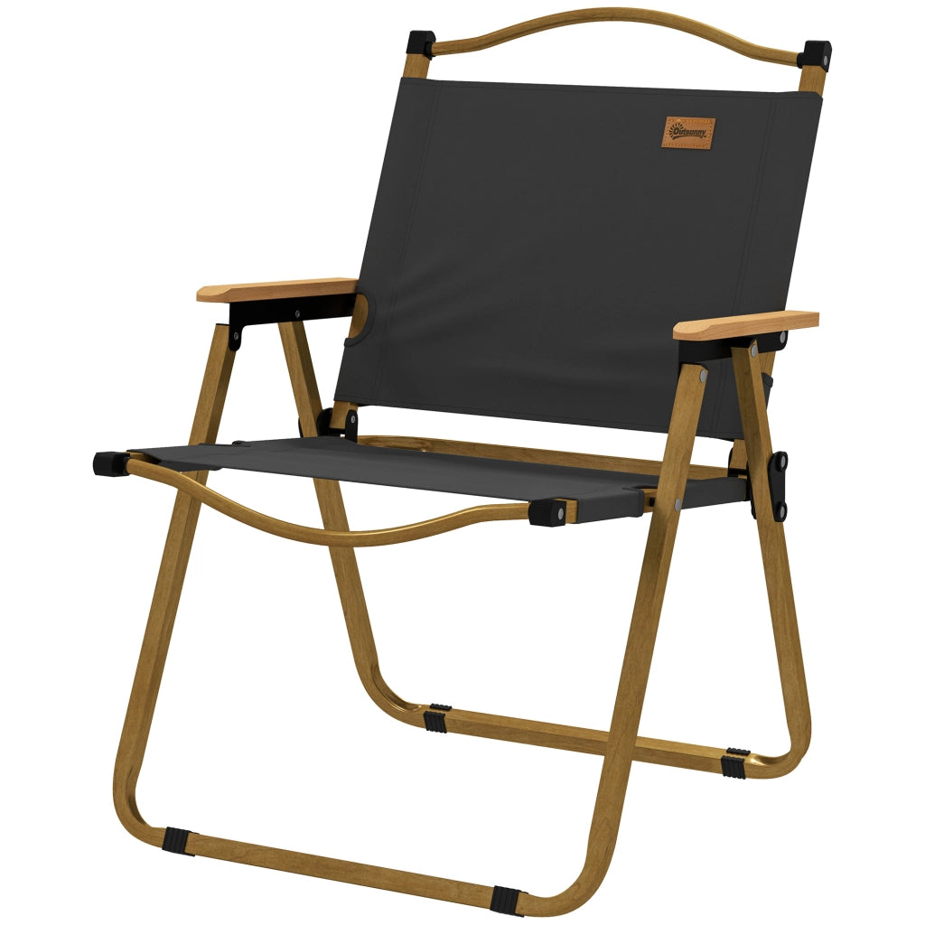 Sedia pieghevole da giardino con braccioli ¨C zephmum ¨C 54x59x78 cm grigio scuro