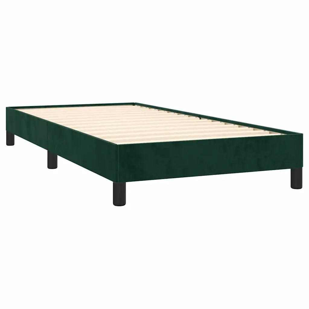 Giroletto senza Materasso Verde Scuro 90x190 cm in Velluto 346949