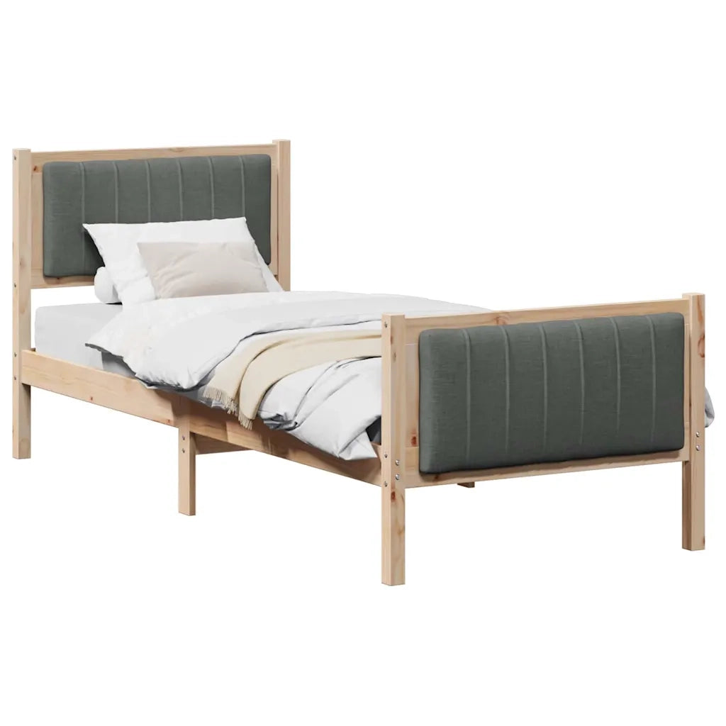 Struttura del Letto marrone e grigio scuro 75 x 190 cm 878510