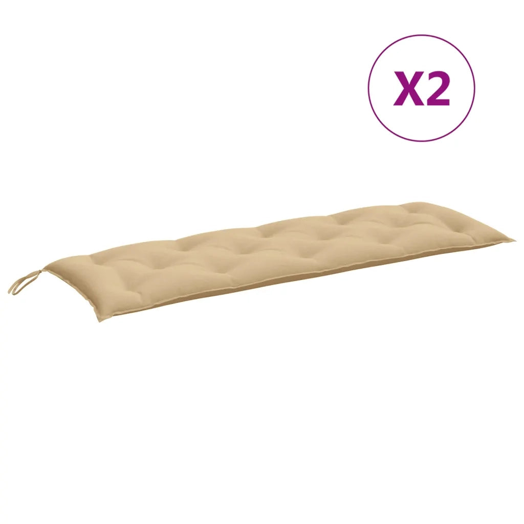 Cuscini Panca Giardino 2pz Beige Mélange 150x50x7 cm Tessuto 4002611
