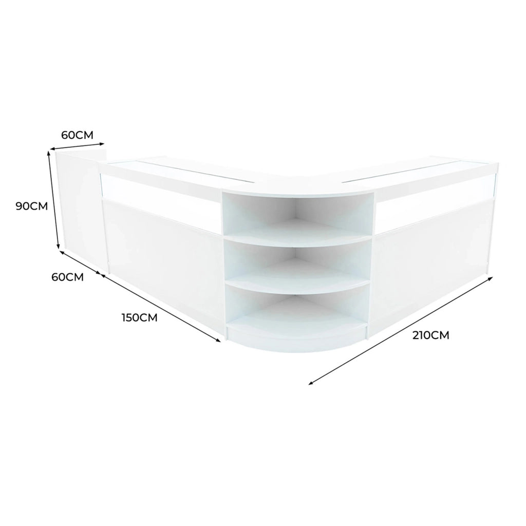 Set Banconi Bianco LED Sagittarius B1500 LM60 TB60 Vetrina con Serratura