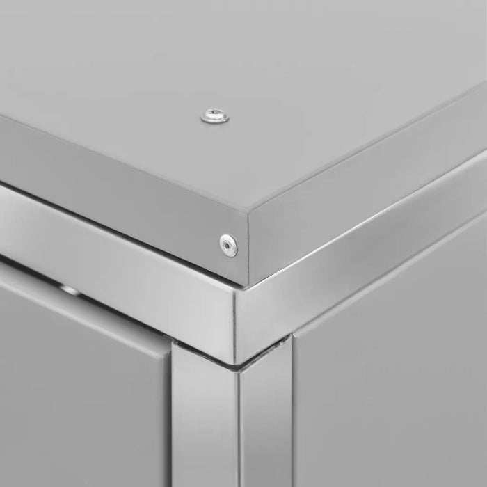 Copri Bidoni Pattume Doppio 138x77,5x115,5cm Acciaio Inox cod mxl 51405