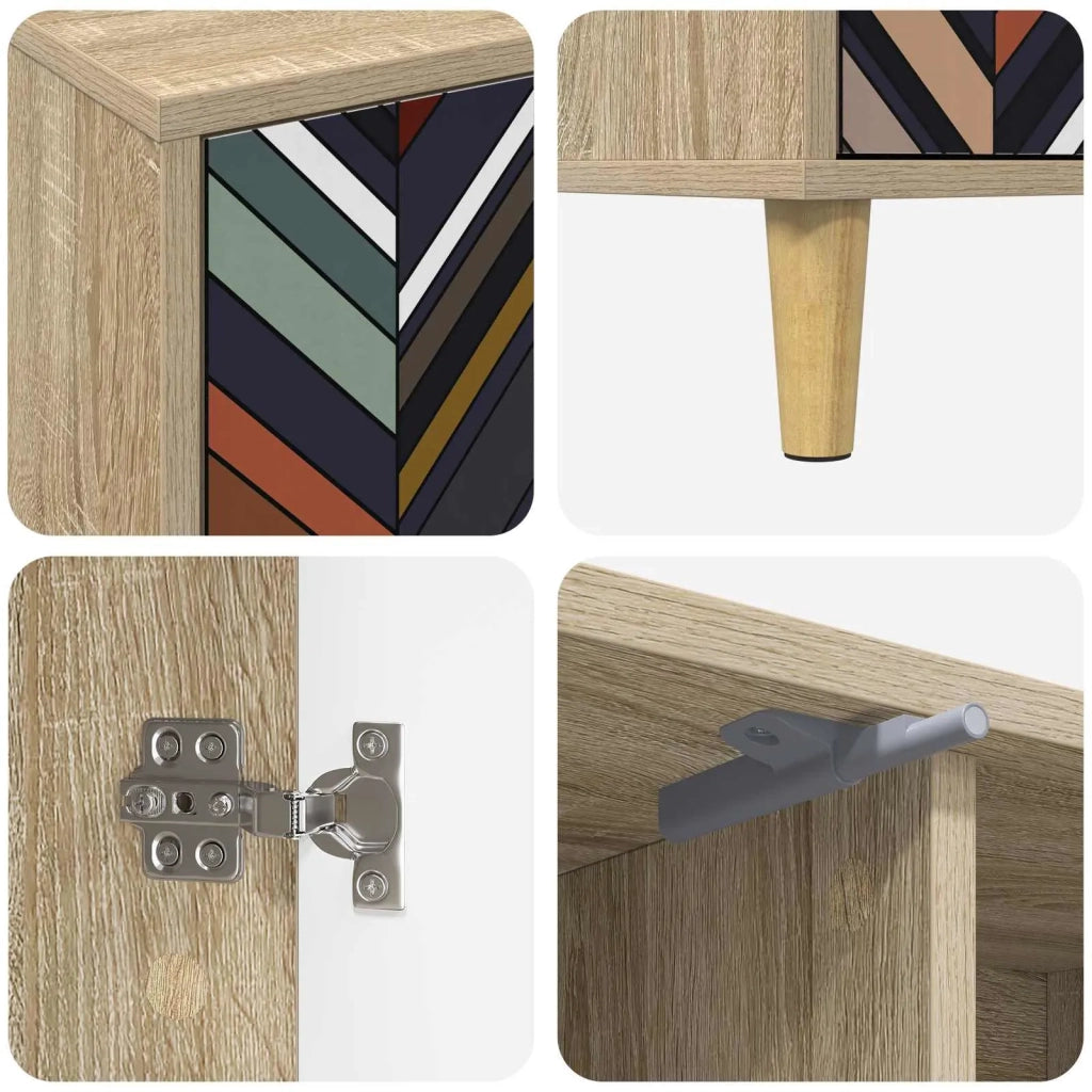 Mobile TV OMMEN 102 x 33 x 50 cm Sonoma Legno ingegnerizzato 8007039