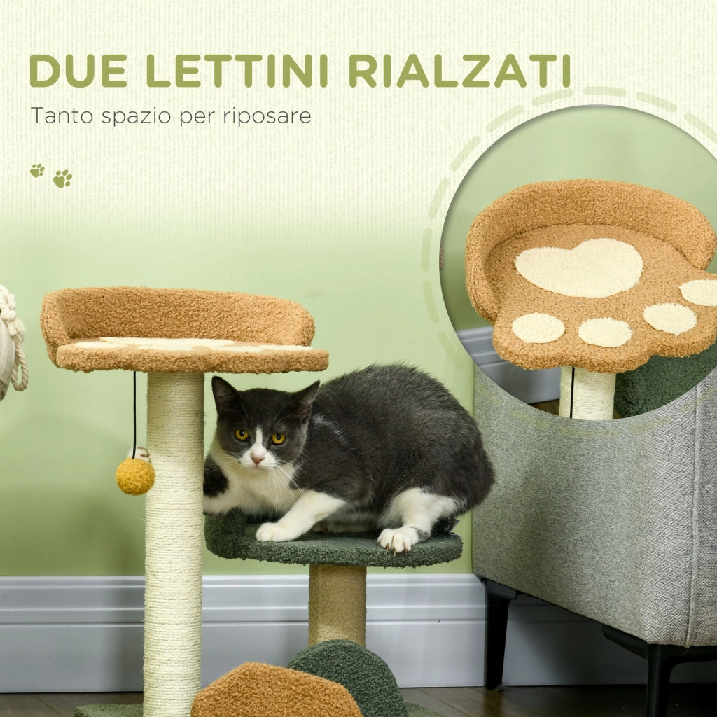 Letti per Gatti con Pallina e Rivestimento in Velluto ¨C zephmum ¨C 43x39x52cm